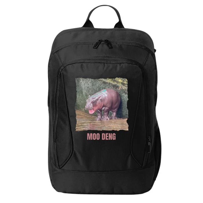 Baby Pygmy Hippo Moo Deng Funny City Backpack