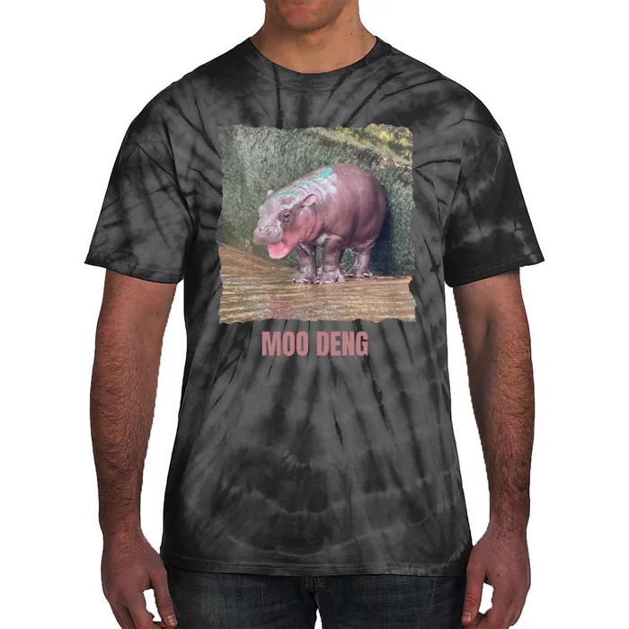 Baby Pygmy Hippo Moo Deng Funny Tie-Dye T-Shirt