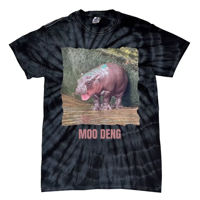 Baby Pygmy Hippo Moo Deng Funny Tie-Dye T-Shirt