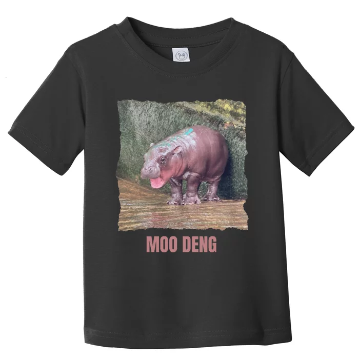 Baby Pygmy Hippo Moo Deng Funny Toddler T-Shirt