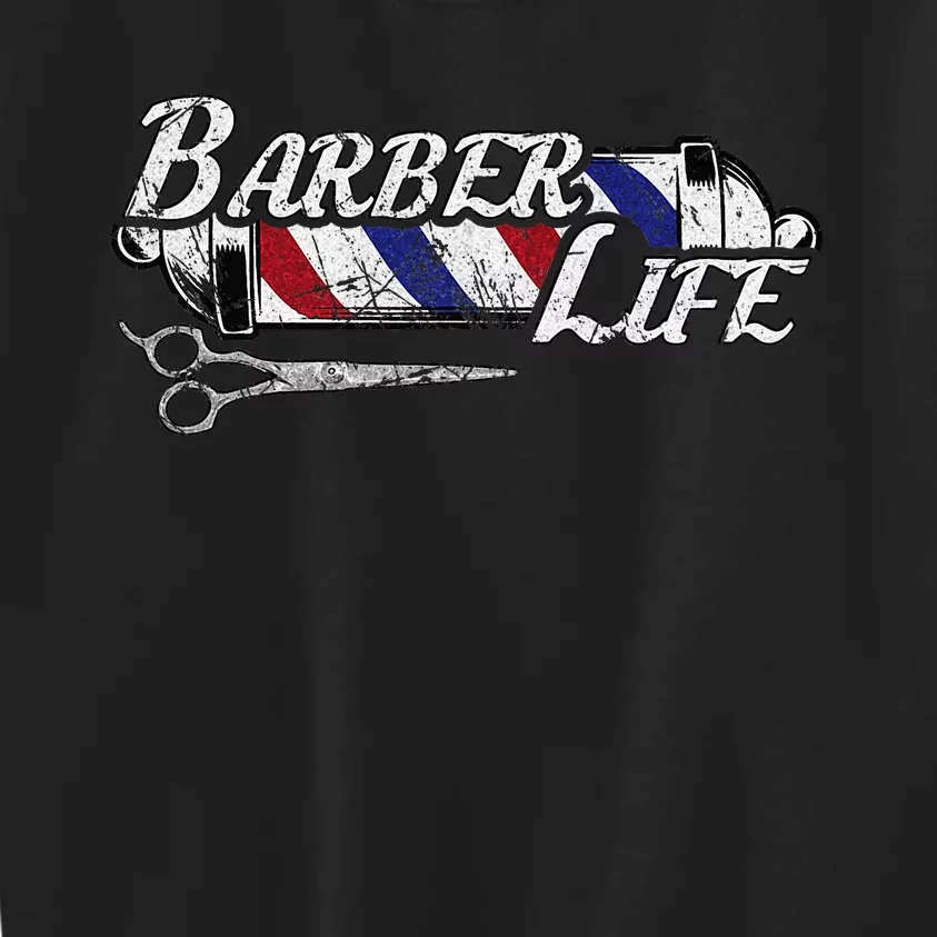 Barbers Pole Hair Hairstylist Christmas Gift Kids Sweatshirt