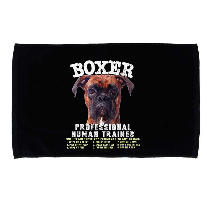 Boxer Professional Human Trainer Cute Dog Microfiber Hand Towel