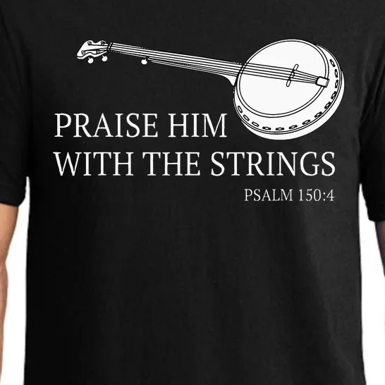 Banjo Praise Him With The Strings Bluegrass Guitar Pajama Set