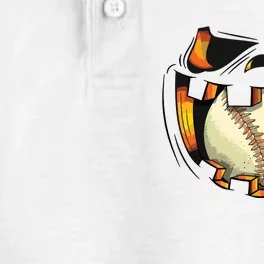 Baseball Player Halloween Pumpkin Jack O Lantern Mouth Ball Dry Zone Grid Performance Polo