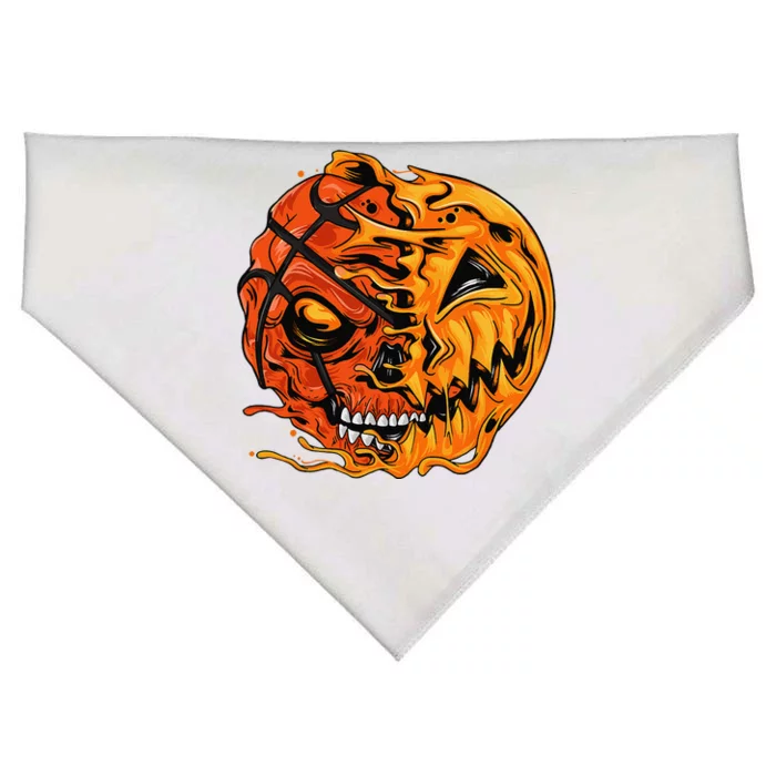 Basketball Player Halloween Pumpkin Basketball Lovers USA-Made Doggie Bandana