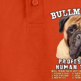 Bullmastiff Professional Human Trainer Cute Dog Dry Zone Grid Performance Polo