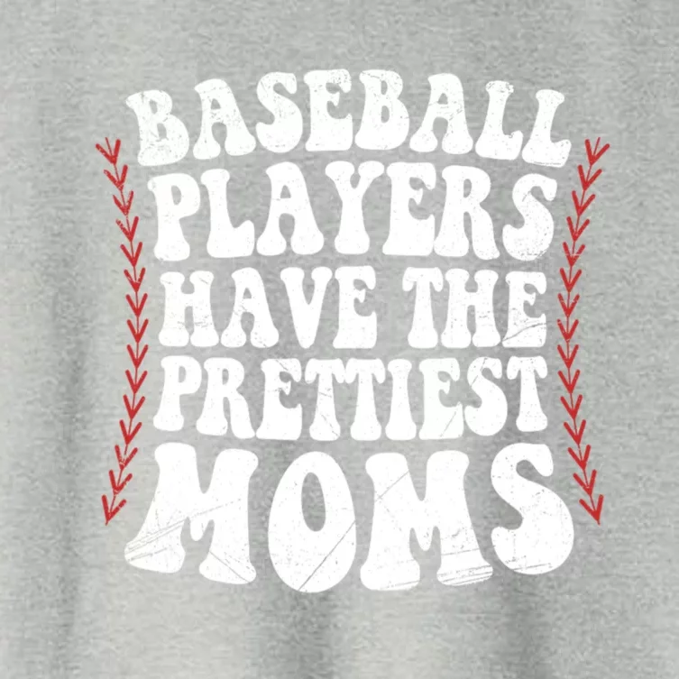 Baseball Players Have The Prettiest Moms Baseball Women's Crop Top Tee