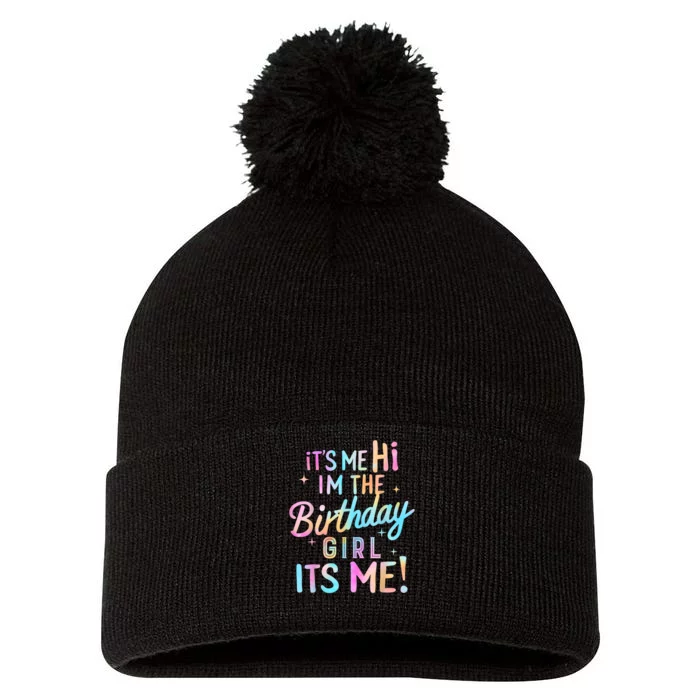 Birthday Party Hi Its Me Im The Birthday Girl Pom Pom 12in Knit Beanie