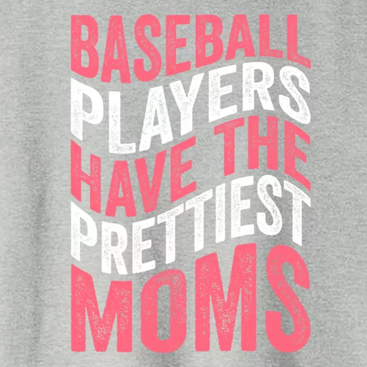 Baseball Players Have The Prettiest Moms Baseball Women's Crop Top Tee