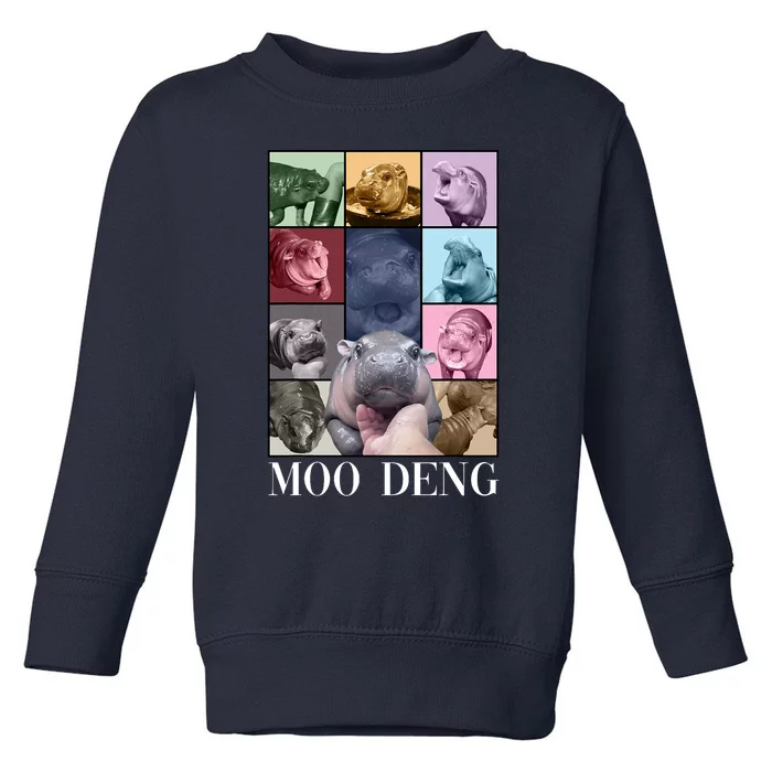 Baby Pygmy Hippo Moo Deng Era Toddler Sweatshirt