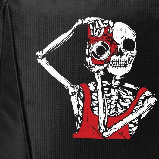 Bone Photographer Halloween Costume Skeleton Lover City Backpack