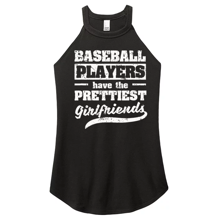 Baseball Players Have The Prettiest Girlfriends Sport Phrase Women’s Perfect Tri Rocker Tank