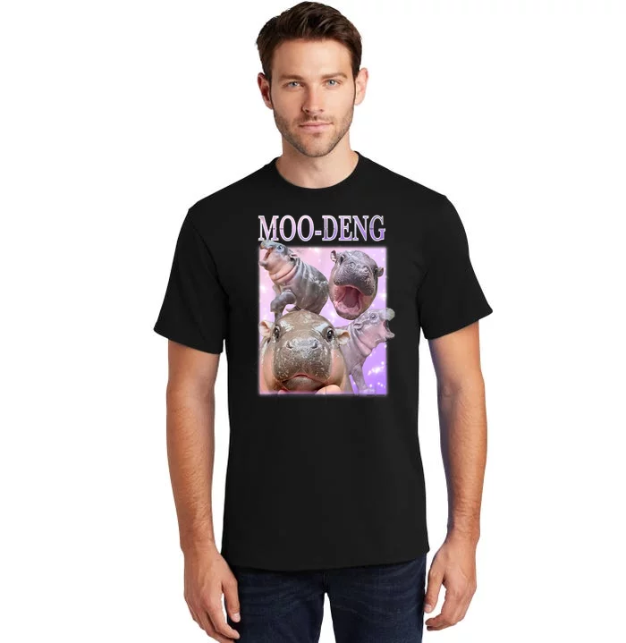 Baby Pigmy Hippo Moodeng Funny Moodeng The Famous Gift Tall T-Shirt