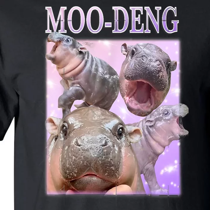 Baby Pigmy Hippo Moodeng Funny Moodeng The Famous Gift Tall T-Shirt