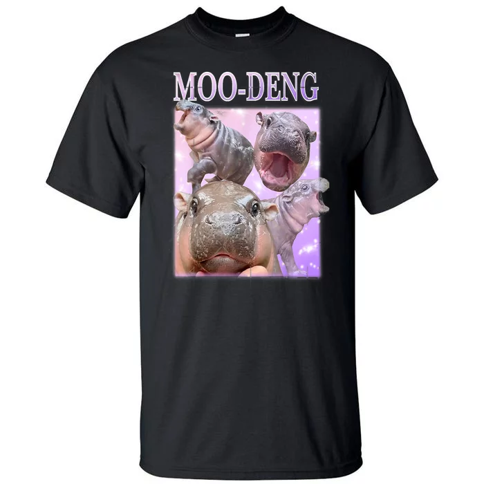 Baby Pigmy Hippo Moodeng Funny Moodeng The Famous Gift Tall T-Shirt