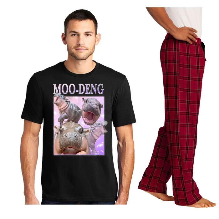 Baby Pigmy Hippo Moodeng Funny Moodeng The Famous Gift Pajama Set