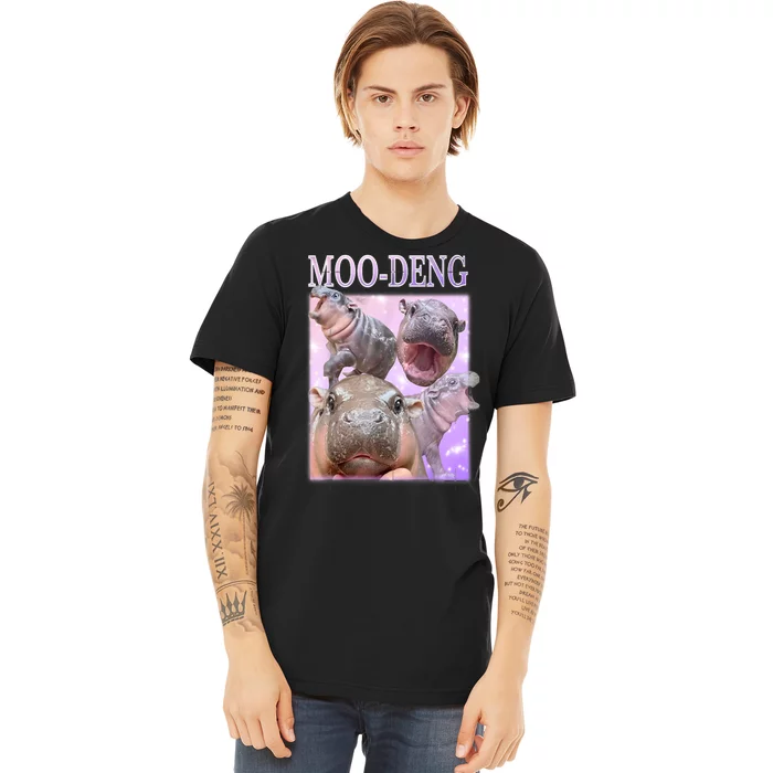 Baby Pigmy Hippo Moodeng Funny Moodeng The Famous Gift Premium T-Shirt