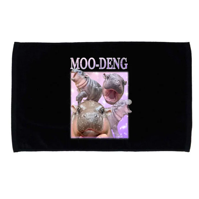 Baby Pigmy Hippo Moodeng Funny Moodeng The Famous Gift Microfiber Hand Towel