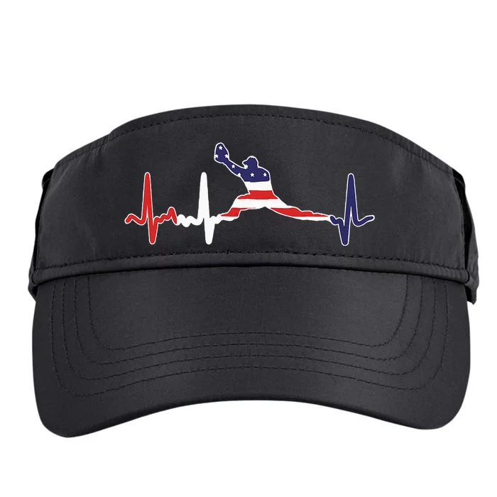 Baseball Player Heartbeat Baseball First Baseman Flag Adult Drive Performance Visor