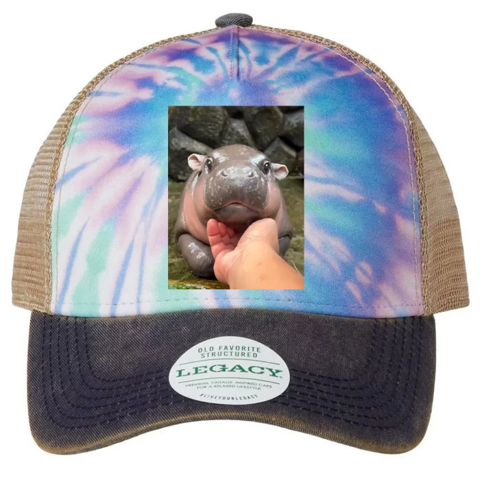 Baby Pygmy Hippo Moo Deng Legacy Tie Dye Trucker Hat