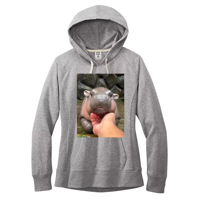 Baby Pygmy Hippo Moo Deng Women's Fleece Hoodie