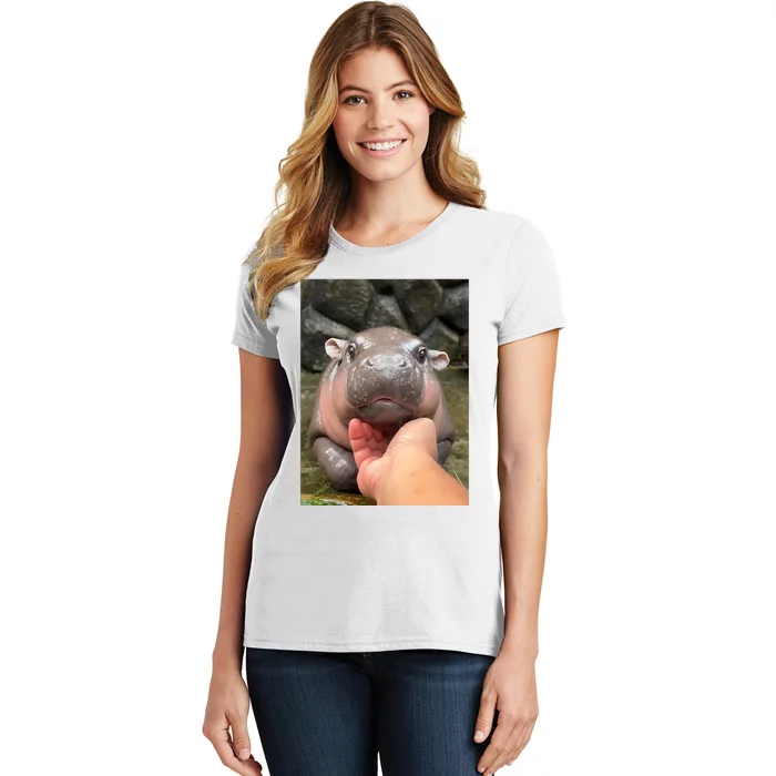 Baby Pygmy Hippo Moo Deng Women's T-Shirt