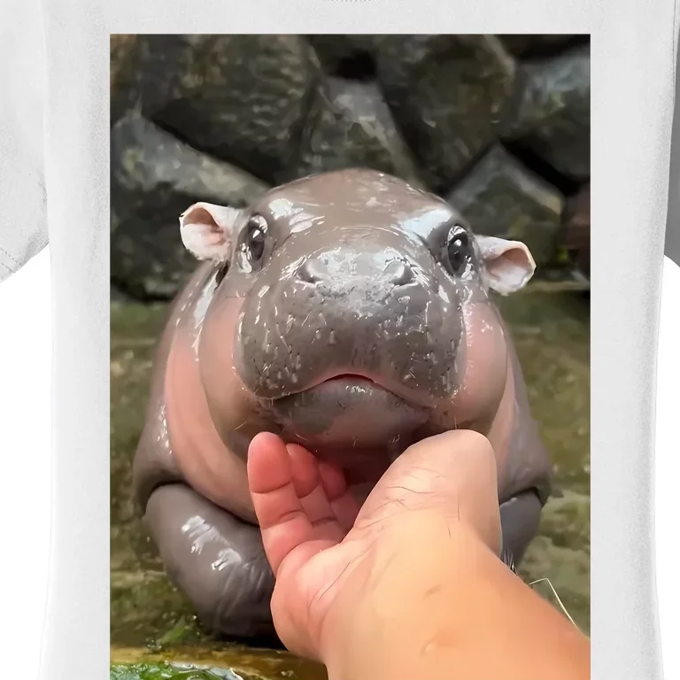 Baby Pygmy Hippo Moo Deng Women's T-Shirt