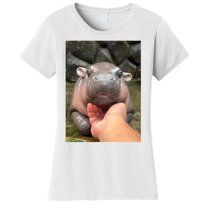 Baby Pygmy Hippo Moo Deng Women's T-Shirt