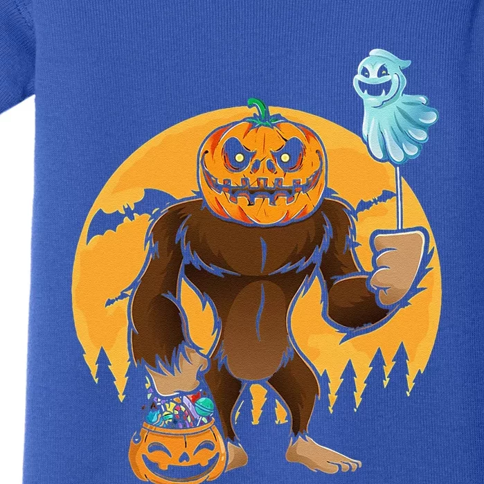 Bigfoot Pumpkin Halloween Costume Bigfoot And Moon Baby Bodysuit