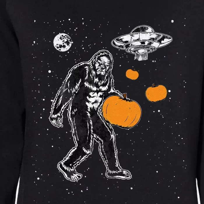 Bigfoot Pumpkin Halloween Womens California Wash Sweatshirt