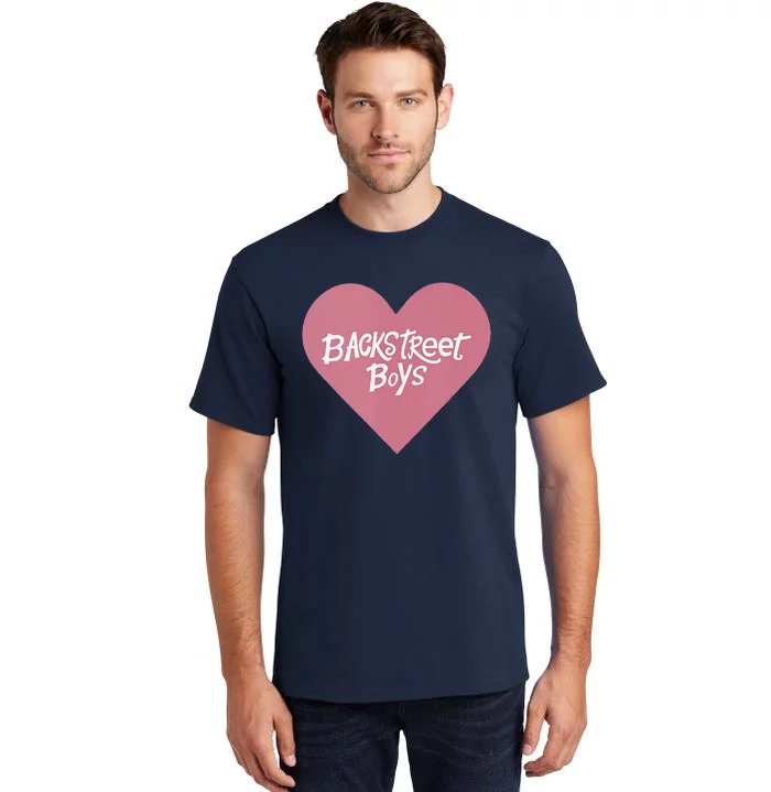 Backstreets – Pink Heart Logo Valentine's Day Black Tall T-Shirt