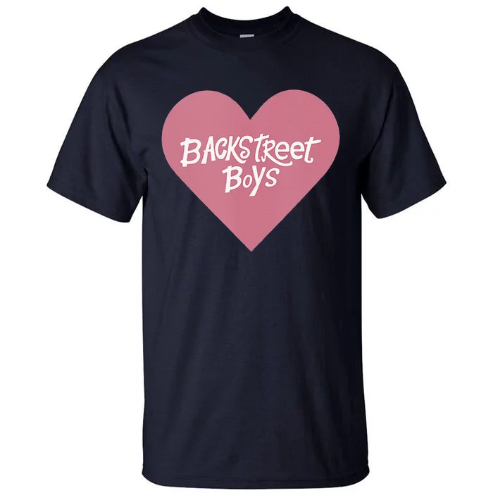 Backstreets – Pink Heart Logo Valentine's Day Black Tall T-Shirt