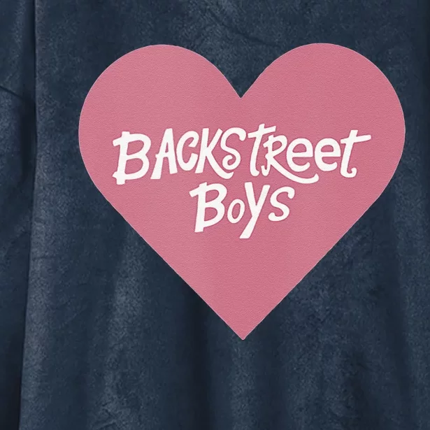 Backstreets – Pink Heart Logo Valentine's Day Black Hooded Wearable Blanket