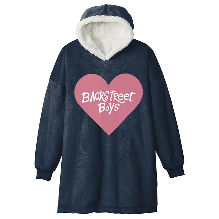 Backstreets – Pink Heart Logo Valentine's Day Black Hooded Wearable Blanket