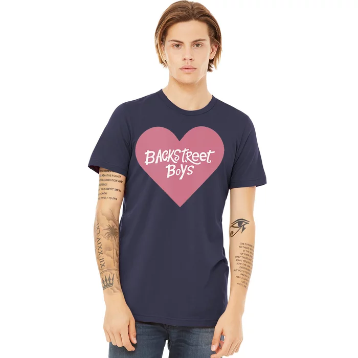 Backstreets – Pink Heart Logo Valentine's Day Black Premium T-Shirt