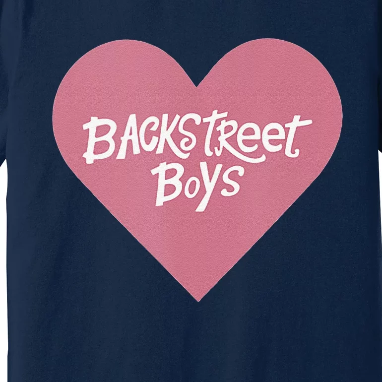 Backstreets – Pink Heart Logo Valentine's Day Black Premium T-Shirt