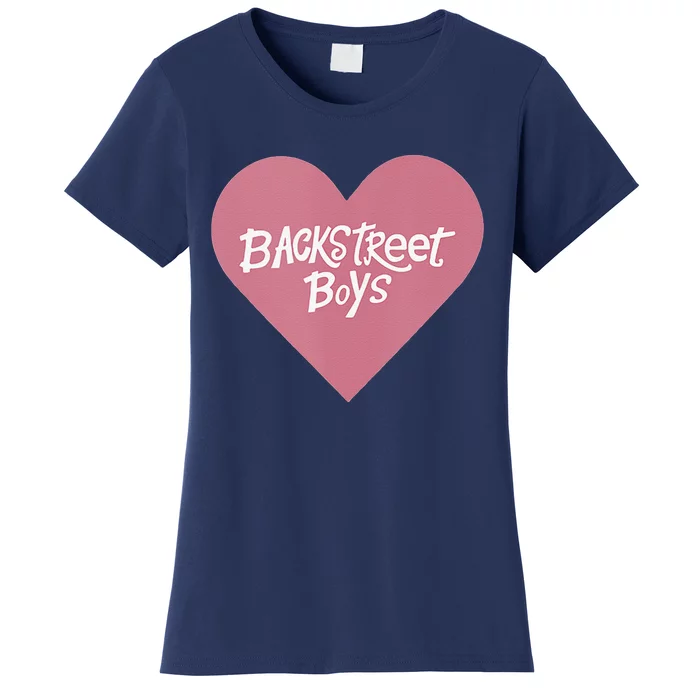 Backstreets – Pink Heart Logo Valentine's Day Black Women's T-Shirt