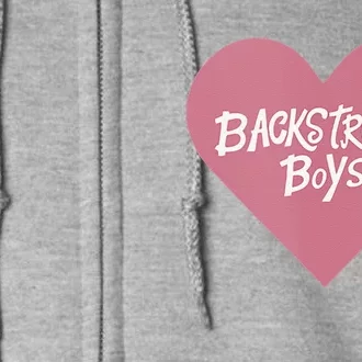 Backstreets – Pink Heart Logo Valentine's Day Black Full Zip Hoodie