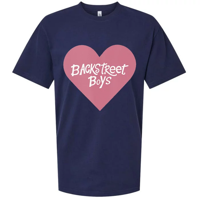 Backstreets – Pink Heart Logo Valentine's Day Black Sueded Cloud Jersey T-Shirt