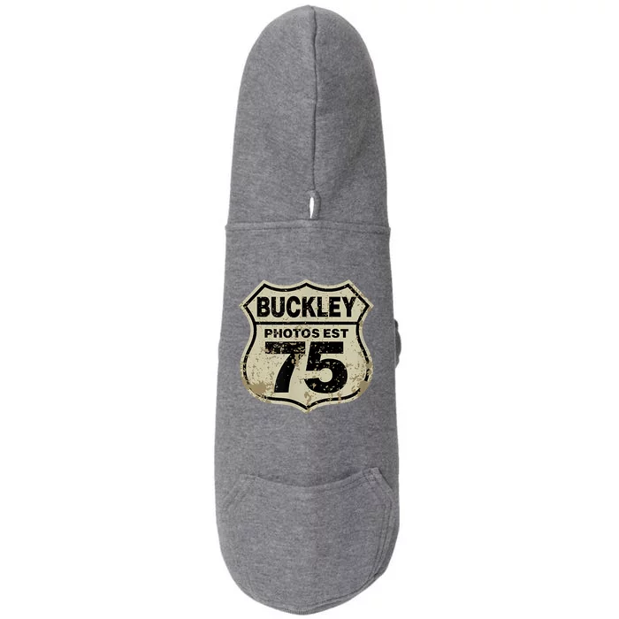 Buckley Photos Highway Sign Doggie 3-End Fleece Hoodie