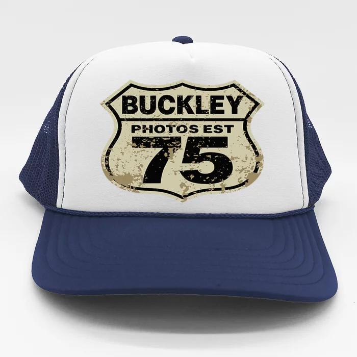 Buckley Photos Highway Sign Trucker Hat