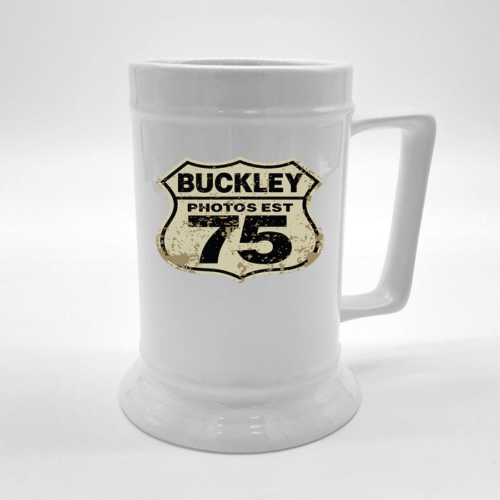 Buckley Photos Highway Sign Front & Back Beer Stein