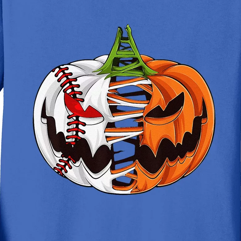 Baseball Player Halloween Pumpkin Costume Baseball Pitcher Kids Long Sleeve Shirt