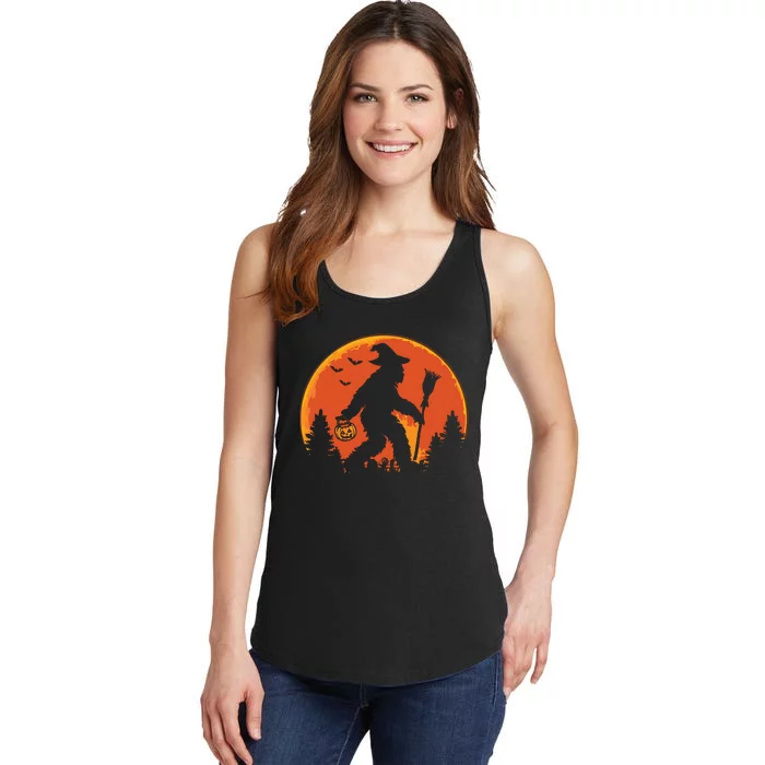 Bigfoot Pumpkin Halloween Costume Sasquatch Ladies Essential Tank