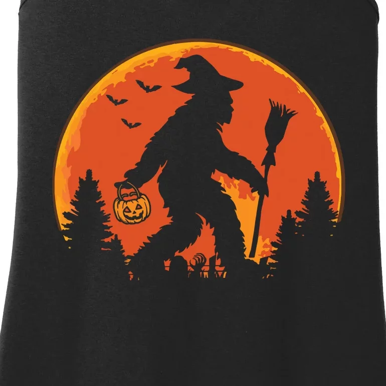 Bigfoot Pumpkin Halloween Costume Sasquatch Ladies Essential Tank