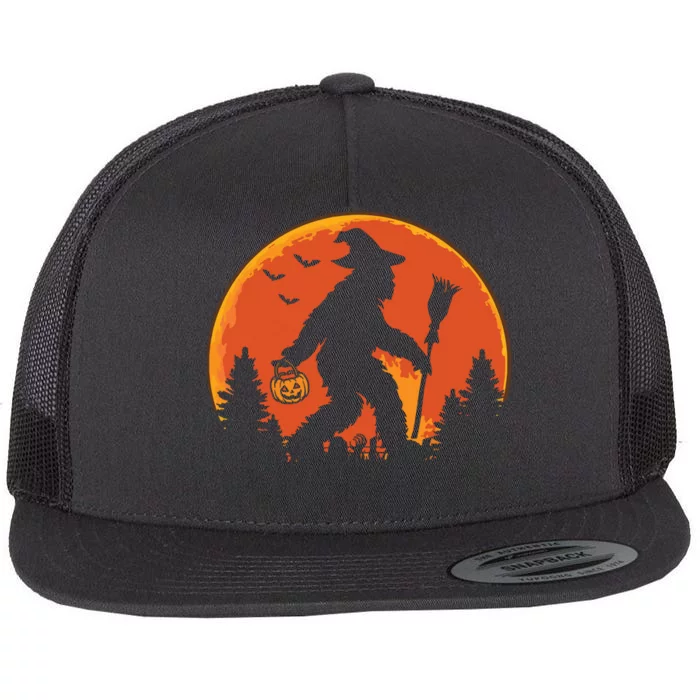 Bigfoot Pumpkin Halloween Costume Sasquatch Flat Bill Trucker Hat