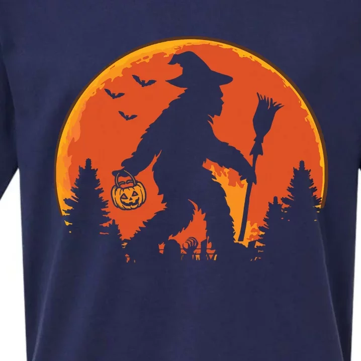 Bigfoot Pumpkin Halloween Costume Sasquatch Sueded Cloud Jersey T-Shirt