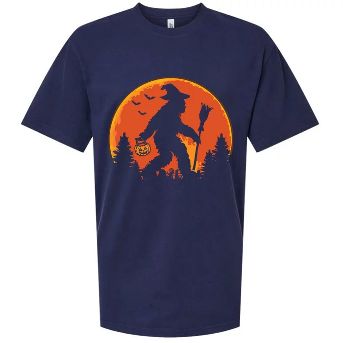 Bigfoot Pumpkin Halloween Costume Sasquatch Sueded Cloud Jersey T-Shirt