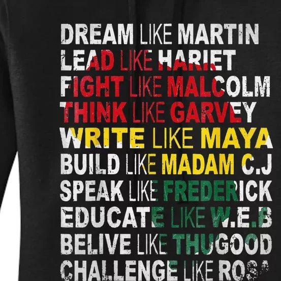 Black Power History Month African American Pride Gift Women's Pullover Hoodie