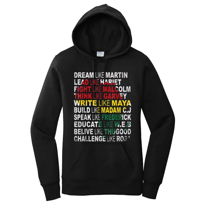 Black Power History Month African American Pride Gift Women's Pullover Hoodie